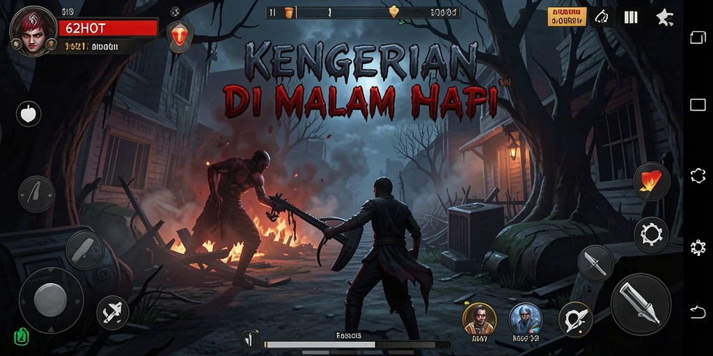 Tampilan gameplay menyeramkan dengan atmosfer yang menakutkan.