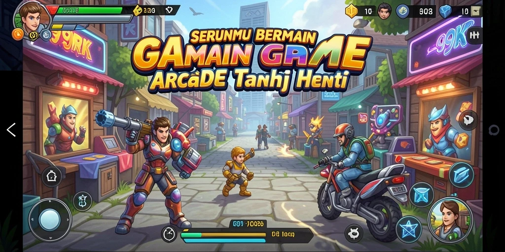 Screenshot gameplay 99RK yang menunjukkan aksi arcade yang seru.