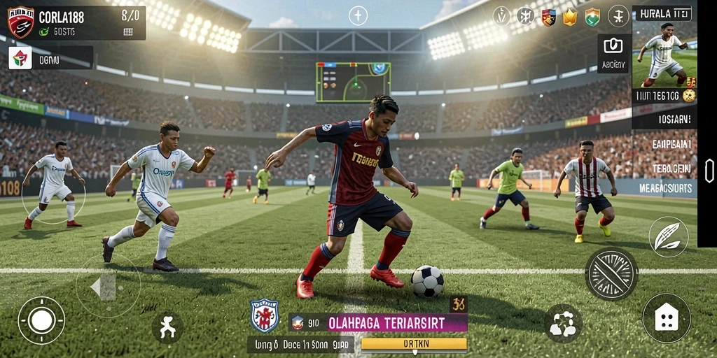 Screenshot gameplay CORLA188 menunjukkan aksi olahraga yang mendebarkan.