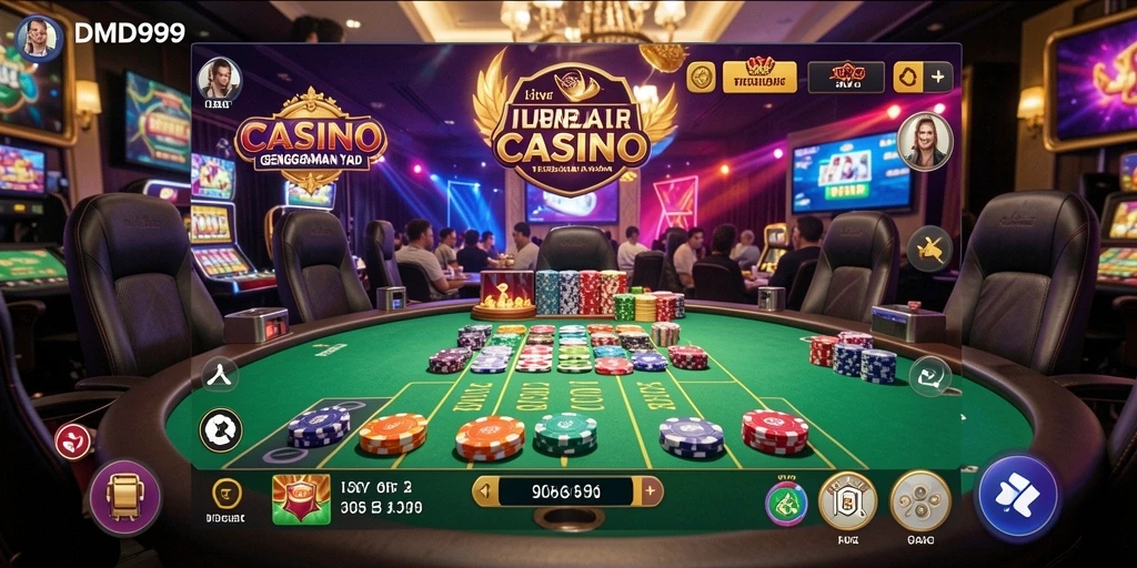 Gameplay Live Casino yang mendebarkan dengan dealer langsung.