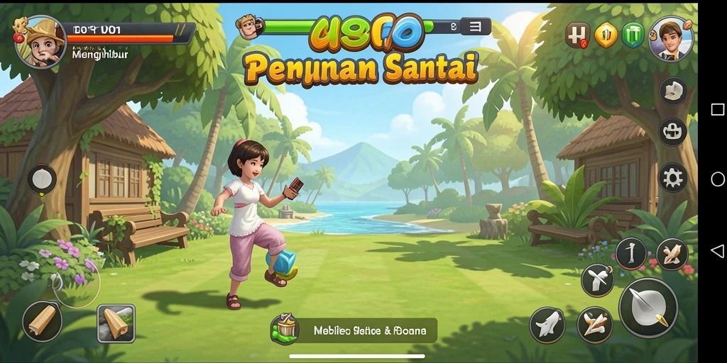 Screenshot gameplay DY01 menampilkan petualangan santai dan grafis menarik.