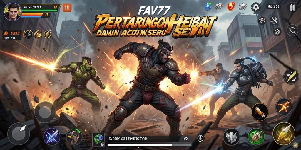 Tampilan seru permainan aksi FAV77 dengan pertarungan intens.