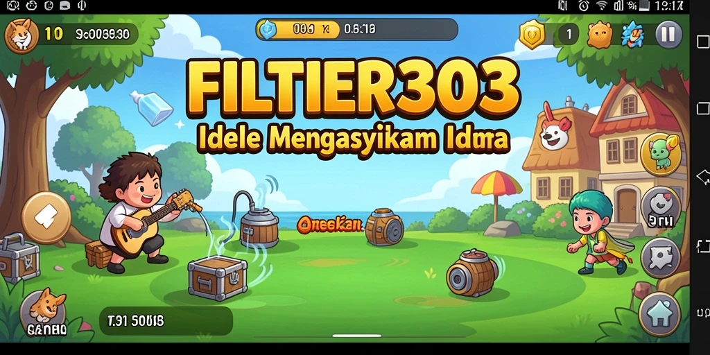 Tampilan gameplay FILTER303 yang menarik dan interaktif di mode Idle.