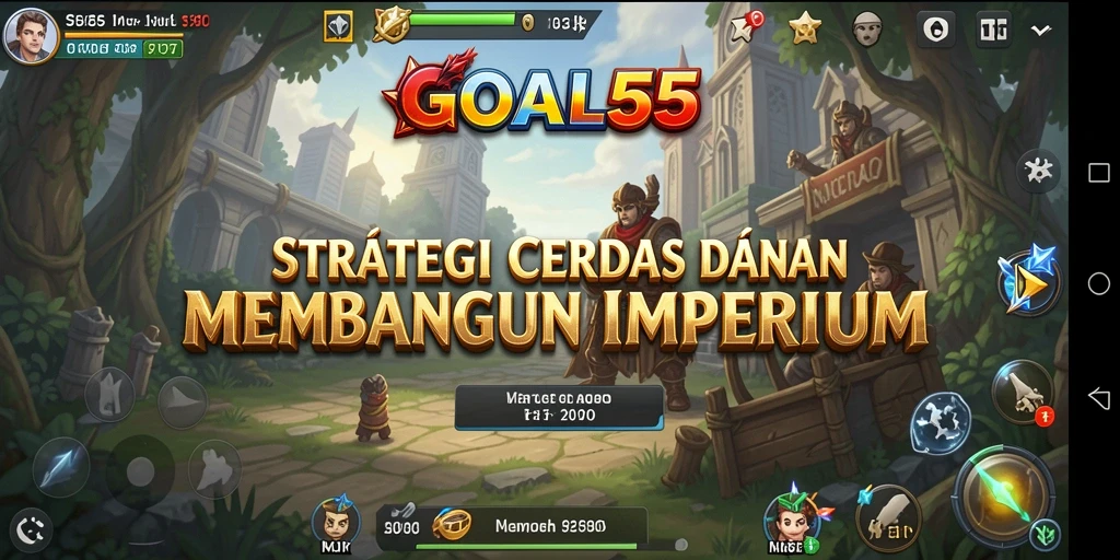 Screenshot gameplay dari GOAL55 menampilkan strategi yang mendalam dan pertempuran yang intens.