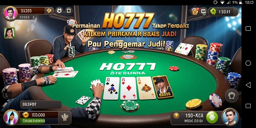 Tampilan gameplay HO777 saat pemain berkompetisi dalam permainan poker.