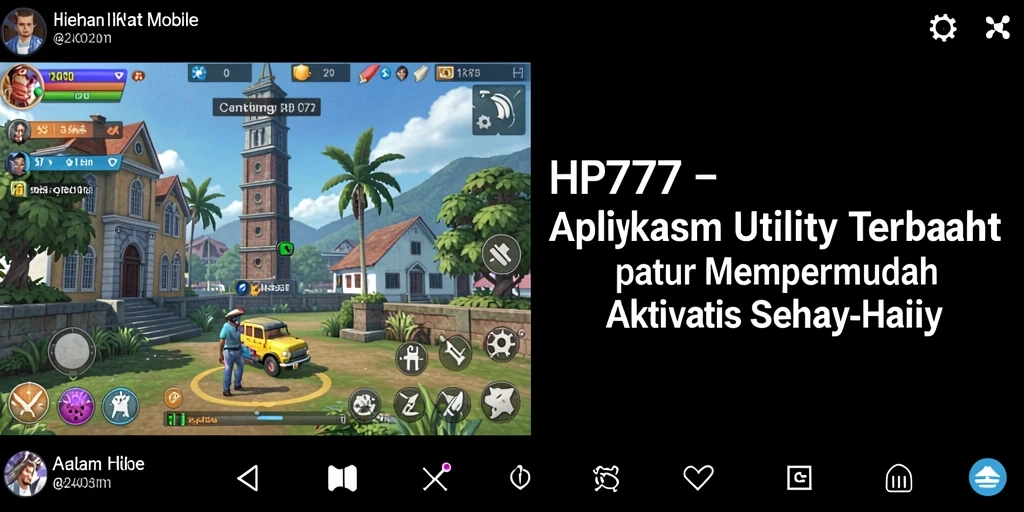 Tampilan aplikasi HP777 yang modern dan fungsional.