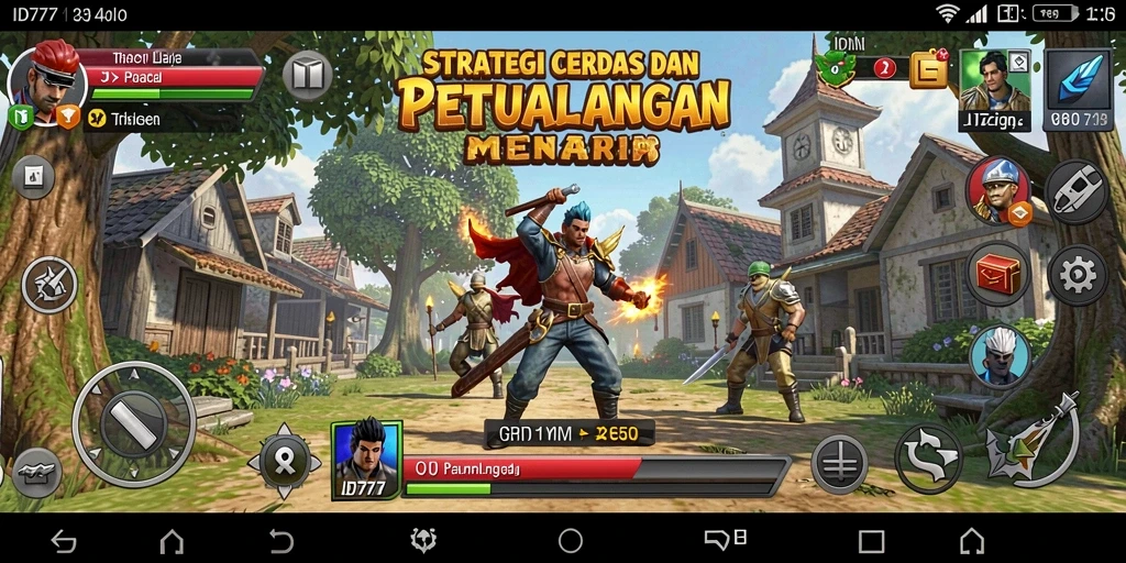 Screenshot ID777 menampilkan momen seru dalam pertempuran strategi.