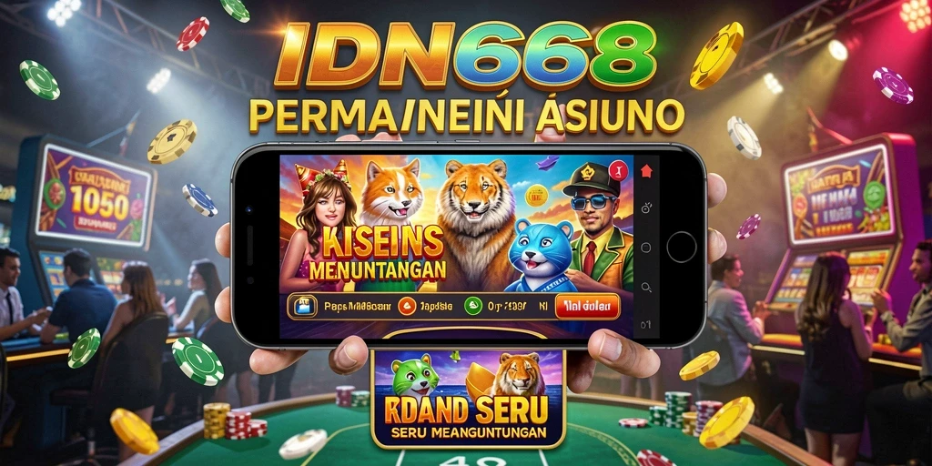 Screenshot gameplay IDN668 menampilkan keseruan bermain kasino.