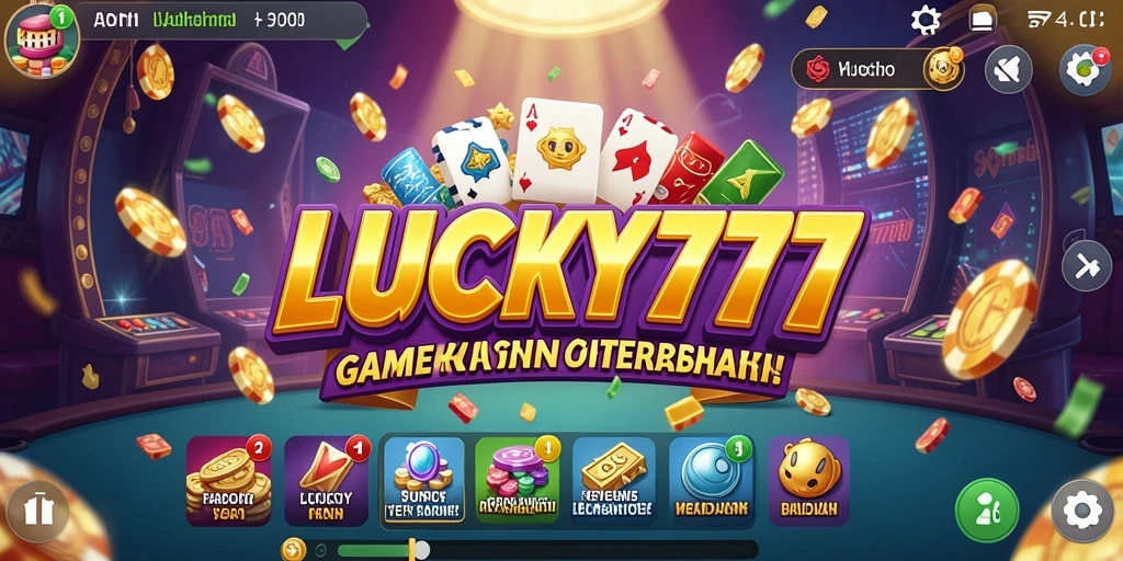 Screenshot utama LUCKY777 menampilkan gameplay seru di kasino.