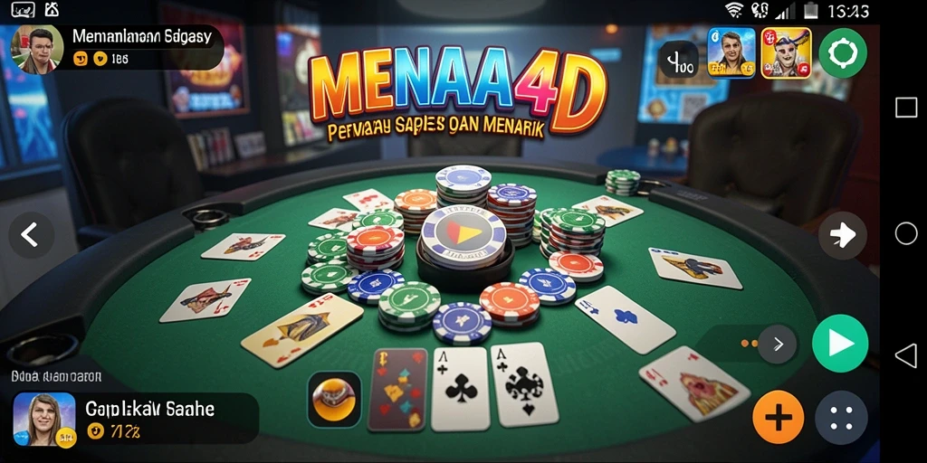 Screenshot gameplay Gaple MENARA4D yang seru dan interaktif.