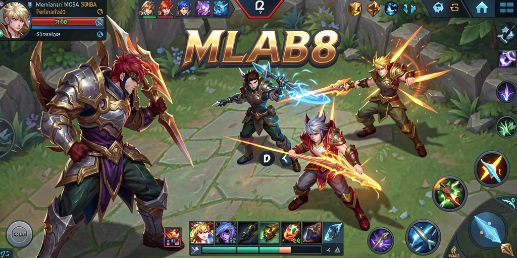 Tangkapan layar MLBB8 menunjukkan aksi seru di arena MOBA.