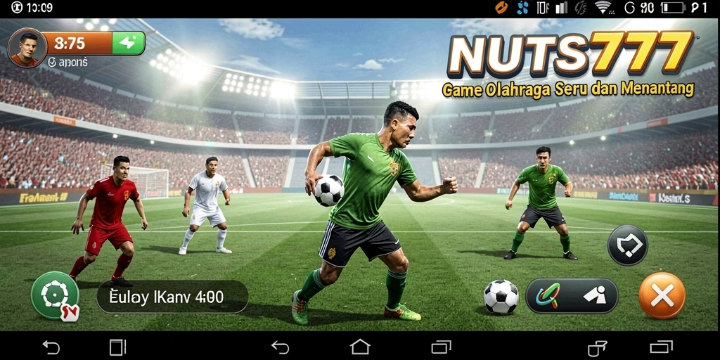 Tampilan gameplay seru dalam NUTS777 dengan aksi olahraga yang mendebarkan.