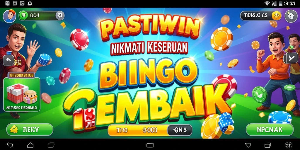 Tampilan gameplay seru di PASTIWIN dengan suasana Bingo yang meriah.