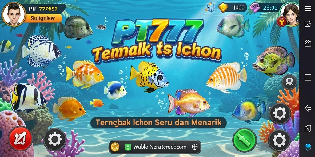 Tampilan gameplay PT777 yang menampilkan keseruan menembak ikan.