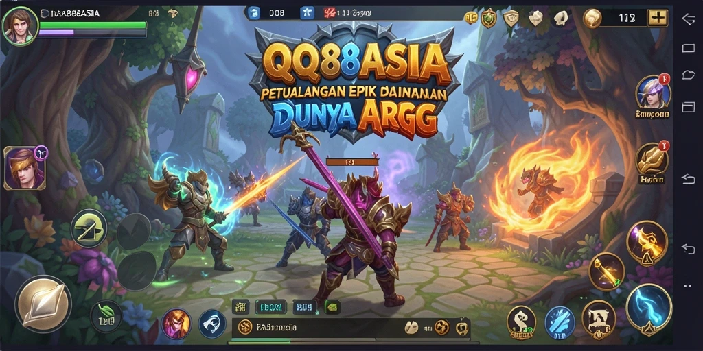 Tampilan aksi menegangkan dalam gameplay QQ88ASIA.