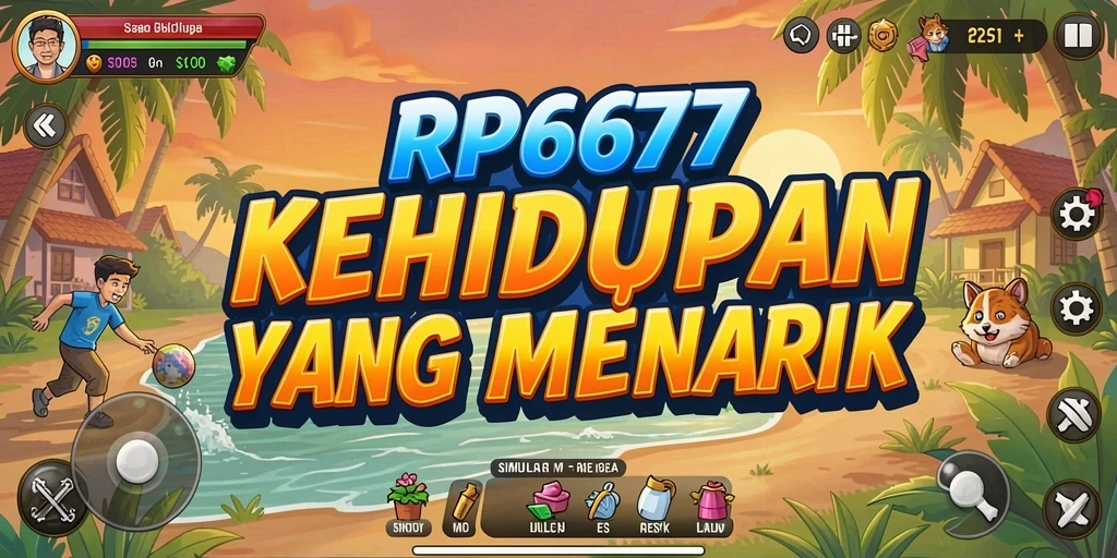 Tampilan gameplay yang menggambarkan interaksi sosial di RP6677.