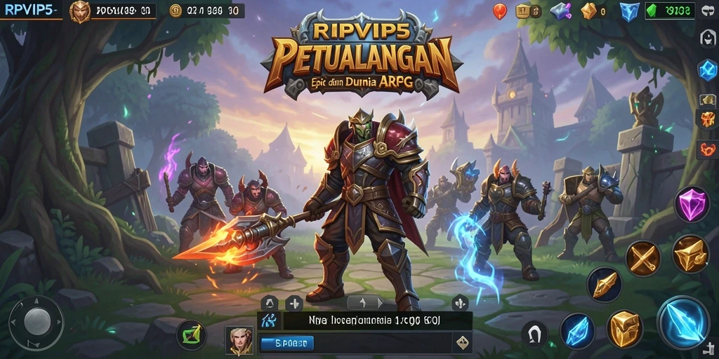 Tampilan gameplay ARPG seru dan penuh aksi di RPVIP5.