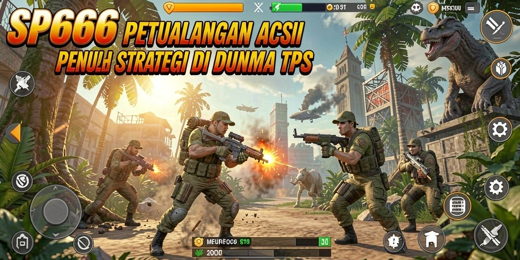 Tangkapan layar dari gameplay <strong>SP666</strong> menunjukkan aksi menegangkan dalam mode TPS.
