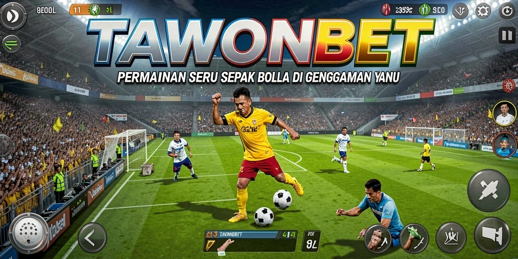 Tangkapan layar permainan Football yang mendebarkan.